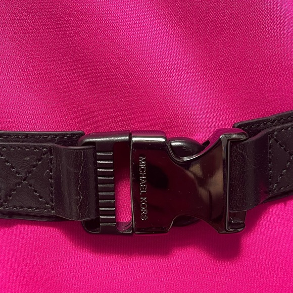 NWT Michael Kors neon pink color block dress with belt size 4 - Picture 4 of 10